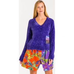 SWETER ICE PLAY. Fioletowe swetry damskie Ice Play, s, z nadrukiem, z materiału, bez rękawów, bez kaptura. Za 699,00 zł.