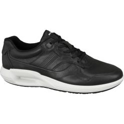 Ecco CS16 44000402001 46 Czarne. Czarne buty sportowe męskie ecco, ze skóry. W wyprzedaży za 429,99 zł.