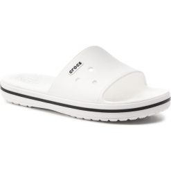 Klapki CROCS - Crocband III Slide 205733 White/Black. Białe klapki damskie Crocs, bez wzorów, z tworzywa sztucznego, bez obcasa. Za 129,00 zł.