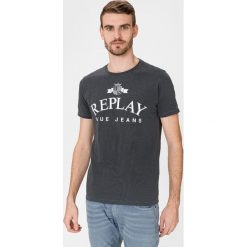 Replay Koszulka Szary. Szare podkoszulki męskie Replay, l, z nadrukiem, z bawełny, z krótkim rękawem. Za 206,95 zł.