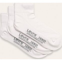 Levi's - Skarpety (3-pack). Białe skarpetki męskie Levi's®, bez wzorów, z elastanu. Za 39,90 zł.