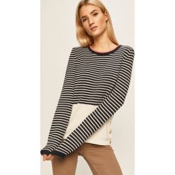 Answear - Sweter. Niebieskie swetry damskie ANSWEAR, s, bez wzorów, z bawełny, bez rękawów, bez kaptura. W wyprzedaży za 49,90 zł.