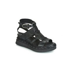 Sandały Airstep / A.S.98 LAGOS. Czarne sandały damskie marki Airstep / A.S.98, bez wzorów, bez obcasa, bez zapięcia. Za 859,00 zł.