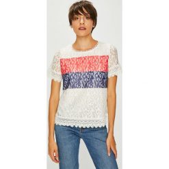 U.S. Polo - Top. Białe topy damskie marki U.S. Polo, s, z bawełny, z okrągłym kołnierzem. W wyprzedaży za 239,90 zł.