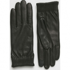 Calvin Klein - Rękawiczki skórzane. Czerwone rękawiczki damskie Calvin Klein, z elastanu. Za 349,90 zł.