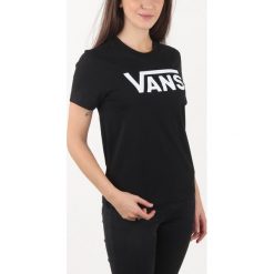Vans Flying Koszulka Czarny. Czarne koszulki damskie Vans, xl, z nadrukiem, z bawełny, bez kołnierzyka. Za 119,95 zł.