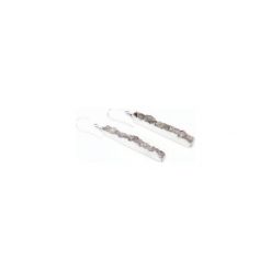 Earrings Long Agat Light Violet srebro. Fioletowe kolczyki damskie Brazi druse jewelry, z agatem, srebrne. Za 220,00 zł.