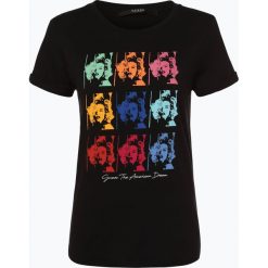 Guess Jeans - T-shirt damski, czarny. Czarne t-shirty damskie Guess Jeans, m, z nadrukiem, z jeansu. Za 199,95 zł.