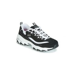 Buty Skechers D'LITES. Czarne trampki i tenisówki damskie Skechers, bez wzorów, bez zapięcia. Za 278,10 zł.