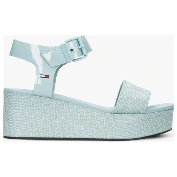 Tommy Hilfiger Denia 2C Material Mix Flatform Sandal buty damskie, niebieski, rozmiar 38. Niebieskie koturny damskie TOMMY HILFIGER, na wysokim obcasie, na platformie, z paskami. W wyprzedaży za 254,99 zł.
