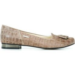 Baleriny z frędzlem - skóra naturalna - model 009 - kolor taupe krokodyl. Szare baleriny damskie Zapato, bez wzorów, ze skóry, eleganckie, na niskim obcasie, na obcasie. W wyprzedaży za 209,30 zł.