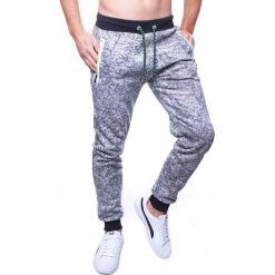 Spodnie męskie dresowe szare jogger Recea. Szare spodnie męskie Recea, na co dzień, s, bez wzorów, z bawełny, sportowe. W wyprzedaży za 29,99 zł.