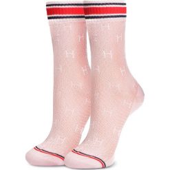 Zestaw 2 par wysokich skarpet damskich TOMMY HILFIGER - 393008001 Pink Combo 174. Różowe skarpetki damskie TOMMY HILFIGER, bez wzorów, z elastanu. Za 49,99 zł.