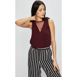 Vero Moda - Top. Czarne bluzki damskie Vero Moda, s, bez wzorów, z poliesteru, z okrągłym kołnierzem. W wyprzedaży za 79,90 zł.