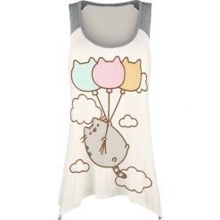 Bluzki, topy, tuniki: Pusheen Balloons Top damski kremowy