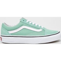 Vans - Tenisówki. Zielone tenisówki damskie marki Vans, ze skóry, na sznurówki. Za 319,90 zł.
