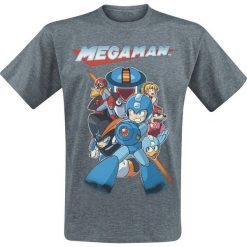 T-shirty męskie: Mega Man Characters - Battle T-Shirt odcienie ciemnoszarego