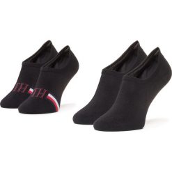 Zestaw 2 par niskich skarpet unisex TOMMY HILFIGER - 320205001 Black 200. Czarne skarpetki męskie TOMMY HILFIGER, bez wzorów, z elastanu. Za 39,00 zł.