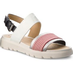 Sandały GEOX - D Amalitha C D827WC 0HHAW C0050 White/Red. Białe klapki damskie Geox, bez wzorów, ze skóry ekologicznej, bez obcasa. W wyprzedaży za 289,00 zł.