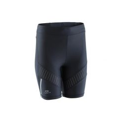 Legginsy do biegania krótkie KIPRUN SUPPORT damskie. Czarne legginsy damskie do biegania marki KALENJI, xs, z elastanu. W wyprzedaży za 49,99 zł.