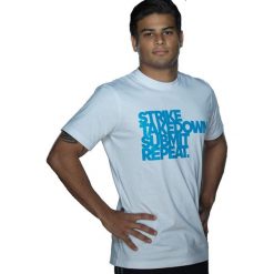 T-shirty męskie: Adidas Leisure Take T-shirt – mężczyzn – biały / blue_s