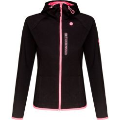 Bluza EA7 EMPORIO ARMANI. Czarne bluzy damskie EA7 Emporio Armani, bez wzorów, z tkaniny, bez rękawów, z kapturem. Za 670,00 zł.
