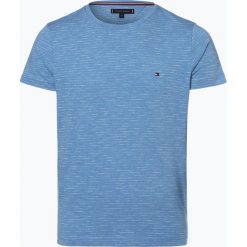 Tommy Hilfiger - T-shirt męski, niebieski. Niebieskie t-shirty męskie TOMMY HILFIGER, s, w paski, bez kołnierzyka. Za 179,95 zł.