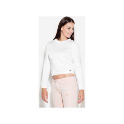 Bluza K246 Ecru. Brązowe bluzy damskie KATRUS, l, bez wzorów, z dzianiny, bez rękawów, bez kaptura. Za 79,00 zł.