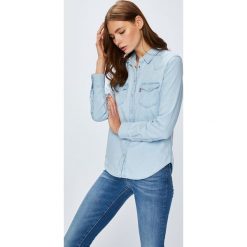 Levi's - Koszula. Niebieskie bluzki damskie Levi's®, na co dzień, s, bez wzorów, z bawełny, klasyczne, z klasycznym kołnierzykiem, z długim rękawem. Za 319,90 zł.