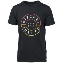 Rip Curl T-Shirt Męski Neon Donut Ss Tee Xl Czarny. Czarne koszulki męskie Rip Curl, xl, z nadrukiem, bez kołnierzyka. Za 83,00 zł.