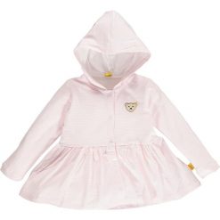 Bluza w kolorze jasnoróżowo-białym. Białe bluzy dziewczęce Steiff, z aplikacjami. W wyprzedaży za 69,95 zł.