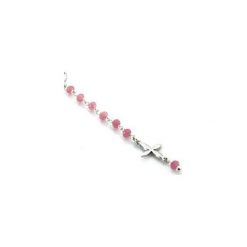 Naszyjnik Agat Różowy srebro. Różowe naszyjniki damskie Brazi druse jewelry, na imprezę, z agatem, srebrne. Za 410,00 zł.