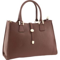 Torebki klasyczne damskie: Skórzana torebka w kolorze brązowym – 35 x 25 x 11 cm