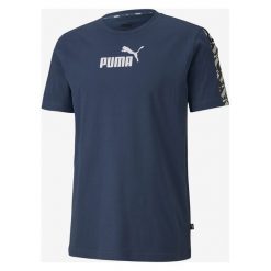 Puma Amplified Koszulka Niebieski. Niebieskie podkoszulki męskie Puma, s, z haftami, z bawełny, z krótkim rękawem. Za 102,95 zł.