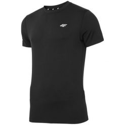 4F Koszulka Męska H4Z17 tsmf001 Czarny S. Czarne koszulki sportowe męskie marki 4f, s, z elastanu, na fitness i siłownię. W wyprzedaży za 49,00 zł.
