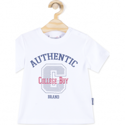Koszulka. Białe t-shirty chłopięce z długim rękawem REBELS, z aplikacjami, z bawełny. Za 24,90 zł.