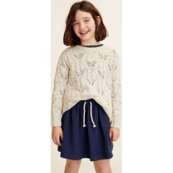 Mango Kids - Spódnica dziecięca Cuore 122-164 cm. Niebieskie spódniczki dziewczęce marki Mango Kids, bez wzorów, z bawełny, mini, rozkloszowane. Za 69,90 zł.