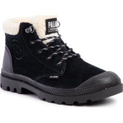 Trapery PALLADIUM - Pampa Lo Wt W 96467-008-M Black. Czarne trapery damskie Palladium, ze skóry, bez obcasa, bez zapięcia. Za 439,00 zł.