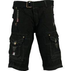 Bermudy "Peanut" w kolorze czarnym. Czarne spodenki i szorty męskie Geographical Norway Men, s, w paski, z bawełny. W wyprzedaży za 119,95 zł.