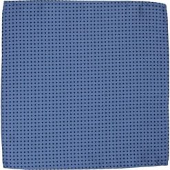 Elegancka, Męska Poszetka - ALTIES - Niebieska w Granatowy Groszek POSZALTTANIA0153. Niebieskie poszetki męskie Alties, w grochy, z materiału, eleganckie. Za 16,90 zł.