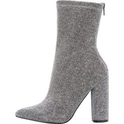 Botki damskie lity: Glamorous Botki na obcasie silver