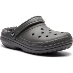 Kapcie CROCS - Classic Lined Clog 203591 Slate Grey/Smoke. Szare kapcie męskie Crocs, bez wzorów, z tworzywa sztucznego. W wyprzedaży za 159,00 zł.