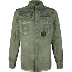 Koszule męskie: Rock Rebel by EMP Vintage Application Shirt Koszula oliwkowy