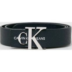 Calvin Klein Jeans - Pasek skórzany. Czerwone paski damskie Calvin Klein Jeans, w paski, z jeansu. Za 239,90 zł.
