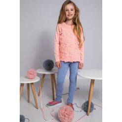 Bluzki dziewczęce: Łososiowa bluzka dziewczęca gwiazdki NDZ8136