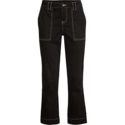 Dżinsy dzwony bonprix czarny denim. Czarne jeansy damskie bonprix. Za 49,99 zł.