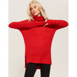 Sweter z golfem - Czerwony. Czerwone golfy damskie marki House, l. Za 89,99 zł.