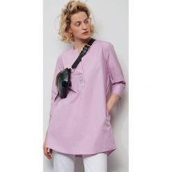 Tunika z bawełny organicznej - Fioletowy. Fioletowe tuniki damskie Reserved, bez wzorów, z bawełny, bez kołnierzyka, bez rękawów. Za 119,99 zł.