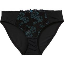 Figi bonprix czarno-głęboki zielony. Czarne majtki damskie bonprix, z koronki. Za 29,99 zł.