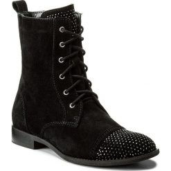 Buty zimowe damskie: Botki NEŚCIOR – 013-F Czarny Welur